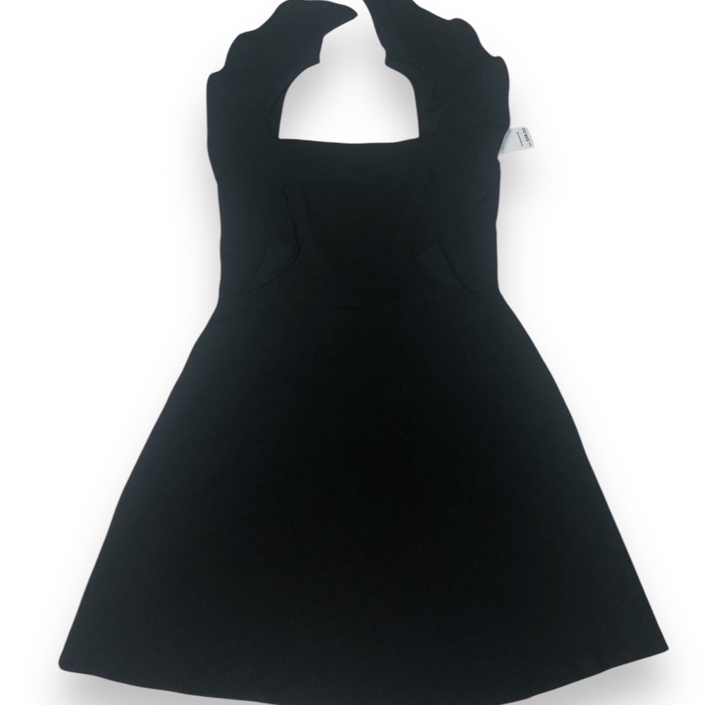 Elegant Black Dress with Unique Neckline